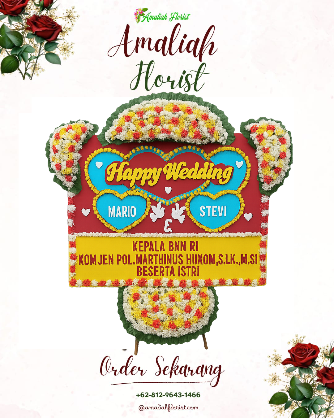 Papan Bunga Pernikahan Siwalan